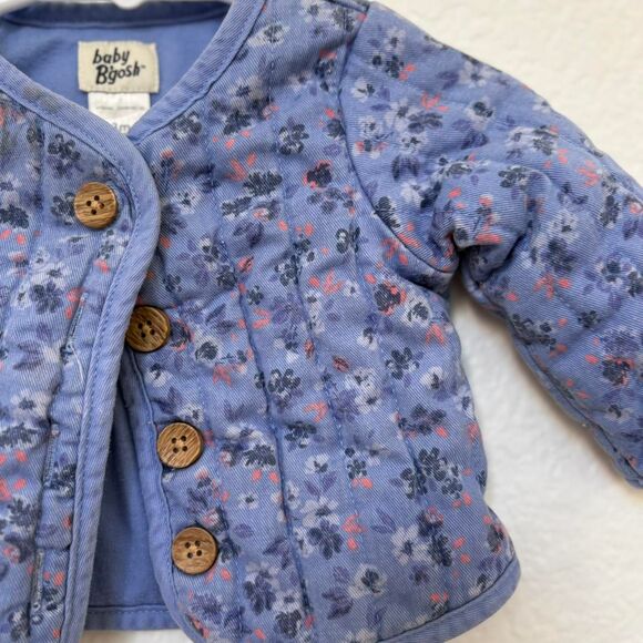 Baby B’GOSH Floral Quilted Jacket with Wooden Buttons - Picture 2 of 4